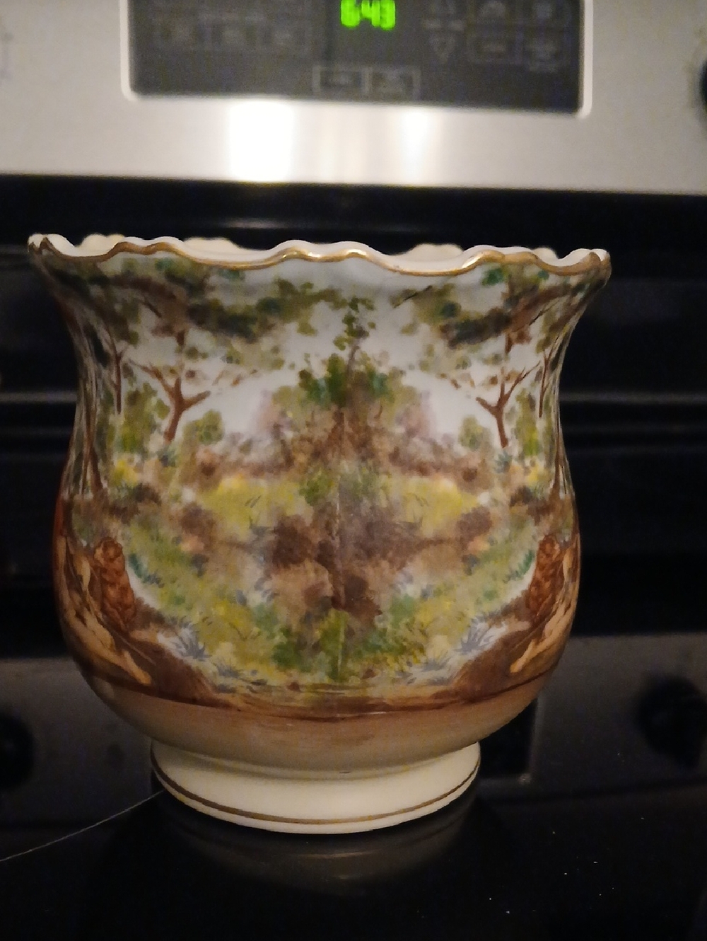 #7324 Ardalt Lenwile China. Hand Painted With Pastoral Scene.  French Toile - Picture 2 of 4